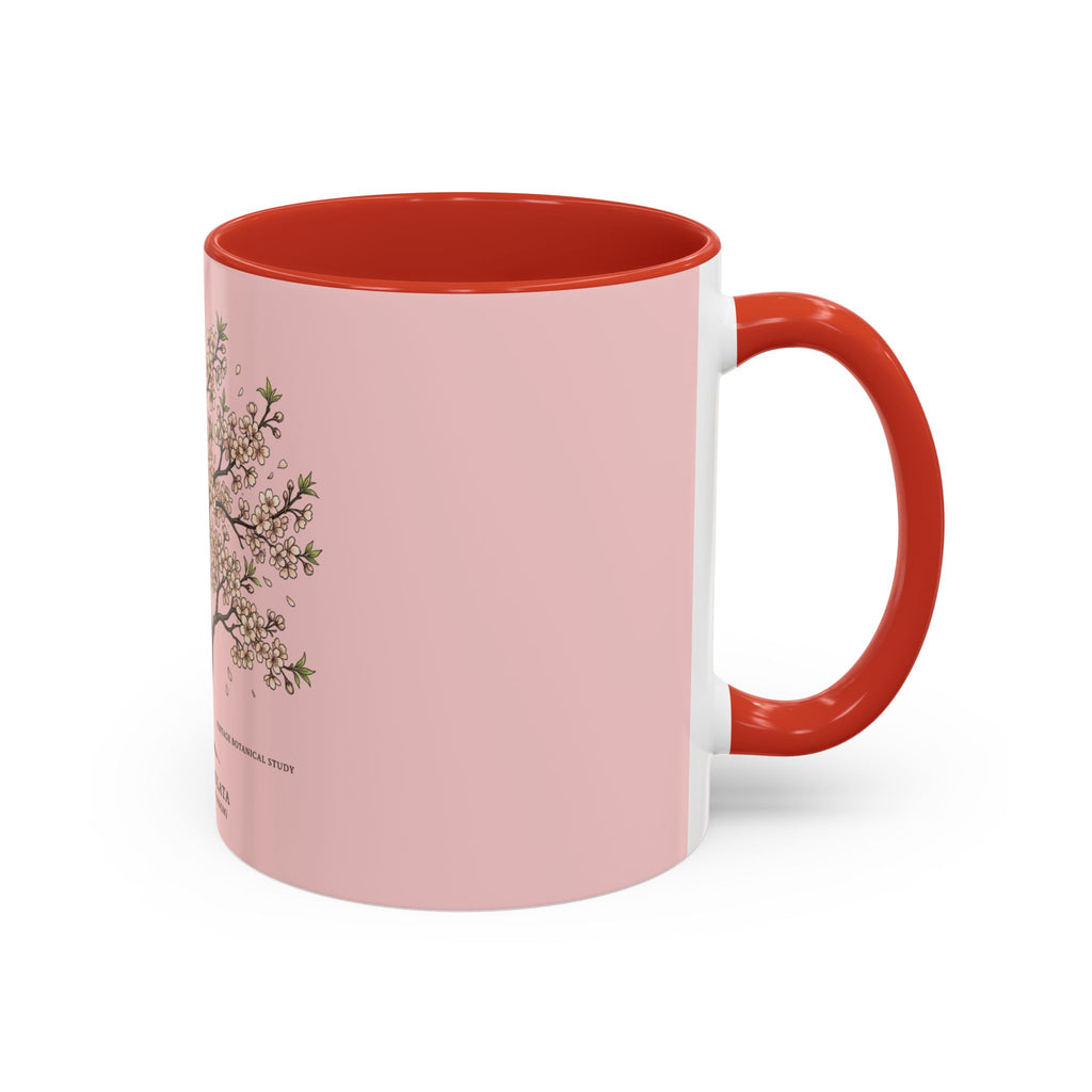 Cherry Blossom Accent Coffee Mug — Prunus Serrulata Floral 11/15oz