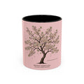 Cherry Blossom Accent Coffee Mug — Prunus Serrulata Floral 11/15oz