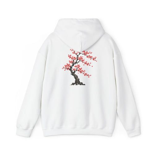 Cherry Blossom Tree Hoodie — Japanese Sakura Floral Graphic Hooded Sweatshirt