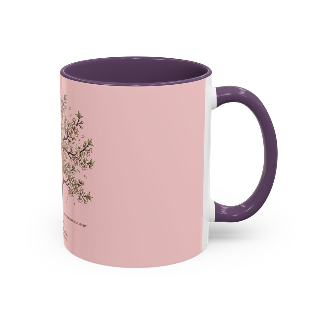Cherry Blossom Accent Coffee Mug — Prunus Serrulata Floral 11/15oz