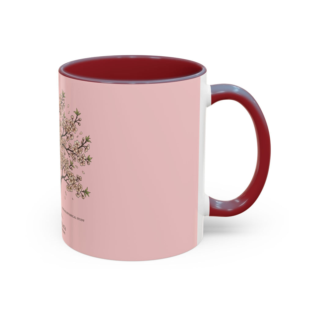 Cherry Blossom Accent Coffee Mug — Prunus Serrulata Floral 11/15oz