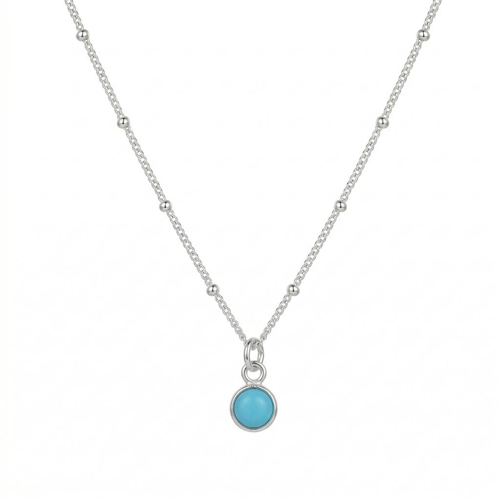 Turquoise December Birthstone Necklace